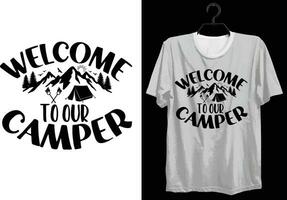 camping T-shirt conception. marrant cadeau camping T-shirt conception pour camp les amoureux. typographie, coutume, vecteur T-shirt conception. monde tout campeur T-shirt conception pour aventure