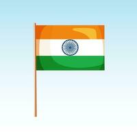 Stock vecteur illustration de Indien drapeau isolé sur bleu Contexte. nationale Inde drapeau eps dix vecteur.