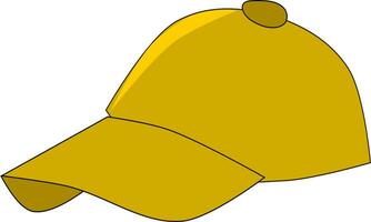 une Jaune casquette chapeau vecteur illustration.