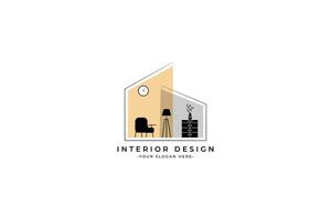 meubles intérieur logo réel biens conception illustration vecteur