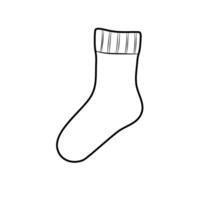 pied portant chaussettes ligne art vecteur illustration