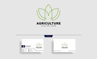 agriculture ferme ligne insigne logo vintage modèle vector illustration icône élément isolé