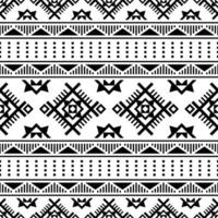 sans couture frontière modèle avec unique ethnique toile de fond conception pour textile et décoration. aztèque et navajo tribal modes. noir et blanc couleurs. vecteur