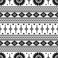 abstrait géométrique sans couture ethnique modèle avec tribal aztèque motifs. vecteur texture conception pour en tissu impression et décoration. noir et blanc couleurs.