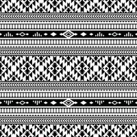 originaire de américain géométrique abstrait avec style de sans couture tribu. ethnique modèle conception pour textile et en tissu imprimer. noir et blanc couleurs. vecteur