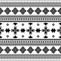 originaire de américain géométrique ethnique modèle dans noir et blanc couleurs. sans couture tribal modèle avec aztèque et navajo motifs conception pour textile et décoration. vecteur