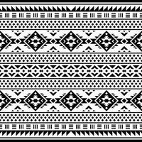 aztèque géométrique sans couture ethnique modèle. populaire monochrome style. modèle impression pour textile et décoratif. noir et blanc couleurs. vecteur