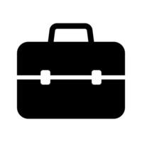mallette icône. affaires sac icône. valise, portefeuille symbole, solide style pictogramme isolé sur blanc Contexte. vecteur