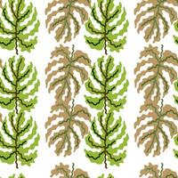 abstrait tropical monstera feuilles sans couture modèle. jungle paume feuille décoratif toile de fond. vecteur