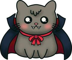 vampire chat illustration vecteur