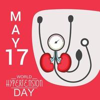illustration vectorielle d & # 39; un fond pour la journée mondiale de l & # 39; hypertension