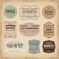 Etiquettes Vintage Et Anciennes, Signes Ans vecteur