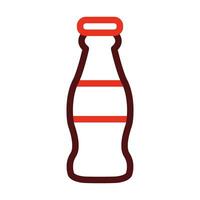 Cola glyphe deux Couleur icône pour personnel et commercial utiliser. vecteur