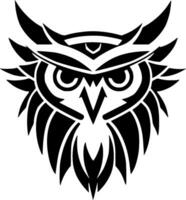 hibou - minimaliste et plat logo - vecteur illustration