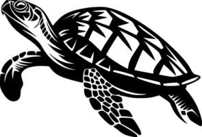 tortue, noir et blanc vecteur illustration