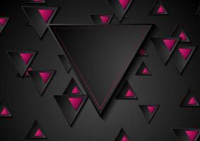 noir et violet Triangles abstrait géométrique Contexte vecteur