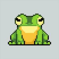 pixel art illustration grenouille. pixélisé grenouille. grenouille amphibie animal icône pixélisé pour le pixel art Jeu et icône pour site Internet et vidéo jeu. vieux école rétro. vecteur