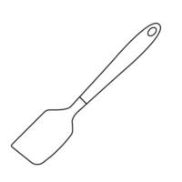 spatule contour icône illustration sur blanc Contexte vecteur
