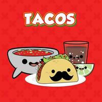 tacos nourriture gratuit vecteur numérique des illustrations