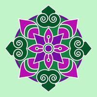 Facile floral mandala coloration livre pour adultes et des gamins avec amusement ayeshi vecteur