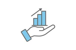 rapport icône. icône en relation à chercher moteur optimisation. adapté pour la toile site conception, application, utilisateur interfaces. plat ligne icône style. Facile vecteur conception modifiable