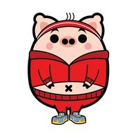 dessin animé porc gratuit vecteur des illustrations