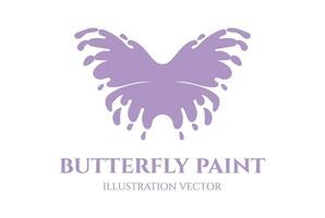 violet violet liquide papillon l'eau pétrole peindre éclaboussure icône illustration vecteur