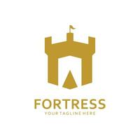 forteresse logo modèle dans vecteur forme