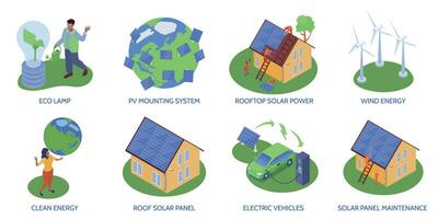 vert énergie compositions ensemble vecteur