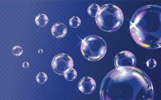 bulles de savon réalistes vecteur