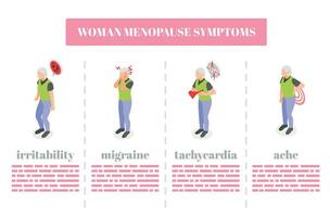 ménopause symptômes infographie vecteur
