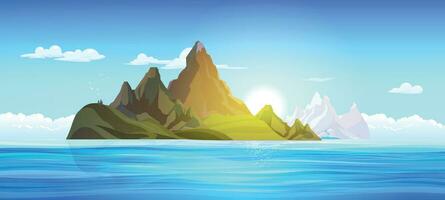 montagnes paysage illustration vecteur