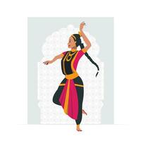 imprimé indien classique Danseur, bharatnatyam, Kathakali Danseur vecteur