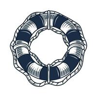 bouée de sauvetage nautique maritime vecteur