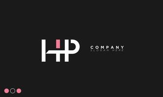 hp alphabet lettres initiales monogramme logo ph, h et p vecteur