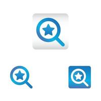 icône de recherche avec symbole étoile vecteur