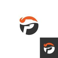 lettre p lettre logo icône conception simple, illustration logo p dernier image. vecteur