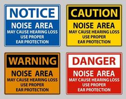 la zone de bruit peut entraîner une perte auditive utiliser une protection auditive appropriée vecteur
