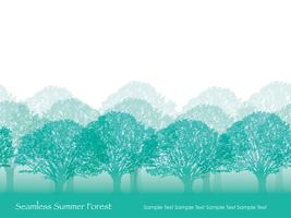 Forêt transparente aux couleurs de l'été avec espace de texte. vecteur
