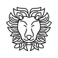 icône de style de ligne signe du zodiaque leo vecteur