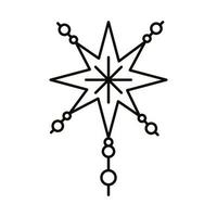 icône de style de ligne symbole du zodiaque étoile vecteur
