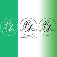 bh initiale lettre logo conception vecteur