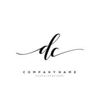 initiale lettre dc logo, fleur écriture logo conception, vecteur logo pour femmes beauté, salon, massage, cosmétique ou spa marque art.