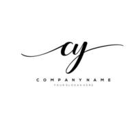 initiale lettre cy logo, fleur écriture logo conception, vecteur logo pour femmes beauté, salon, massage, cosmétique ou spa marque art.