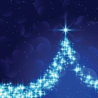 joyeux Noel et bonne année. fond de Noël avec poinsettia, flocons de neige, conception d'étoiles et de boules. vecteur