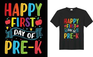content 100e journée de école typographie T-shirt conception impression prêt vecteur modèle. content premier journée de pré-k