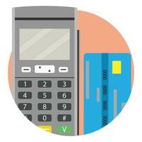 moderne Paiement méthode crédit carte icône application. vecteur financier payer, illustration de transaction crédit carte et Terminal
