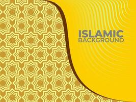 islamique conception salutation carte Contexte modèle avec ornemental détail de islamique art ornement. vecteur illustration