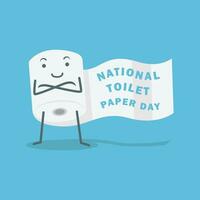 mascotte nationale toilette papier journée vecteur illustration