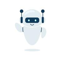 numérique bavarder robot, robot assistant pour client soutien. concept de virtuel conversation assistant pour avoir aider. vecteur illustration isolé sur blanc Contexte.